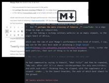 For those who don't care about document themes and usually use Markdown language, (Un)colored allows you to open & save Markdown documents with a WYSIWYG editor, not with a 2 panels text/preview editor like we usually see it.