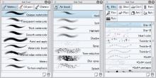 Wide variety of built-in tools, brushes, and effects