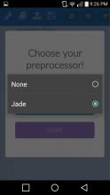 kodeWeave supports Jade, Stylus, and CoffeeScript preprocessors