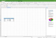 FreeOffice 2018 PlanMaker running on Windows 10