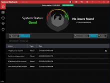 System status overview-Deep scan-dark theme.